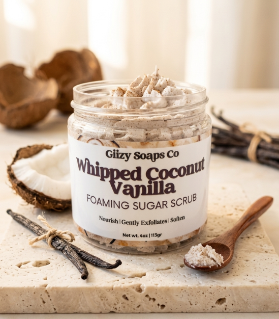 Whipped Coconut Vanilla Foaming Scrub