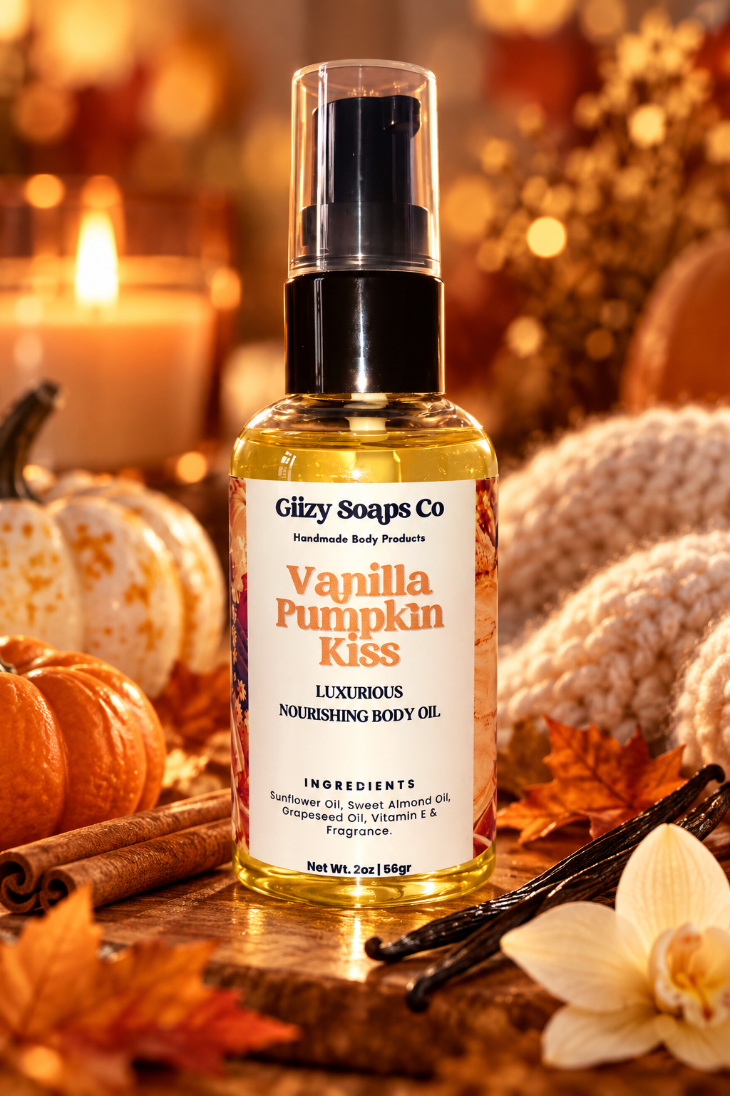 Aceite Corporal Lux de Vainilla Pumpkin Kiss