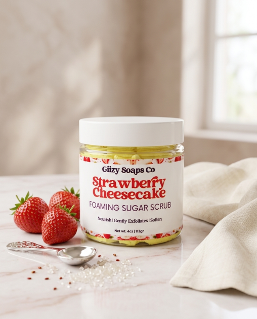 Strawberry Cheesecake Foaming Scrub