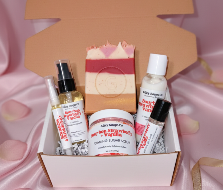 Bourbon Strawberry + Vanilla Set & Kit de Autocuidado
