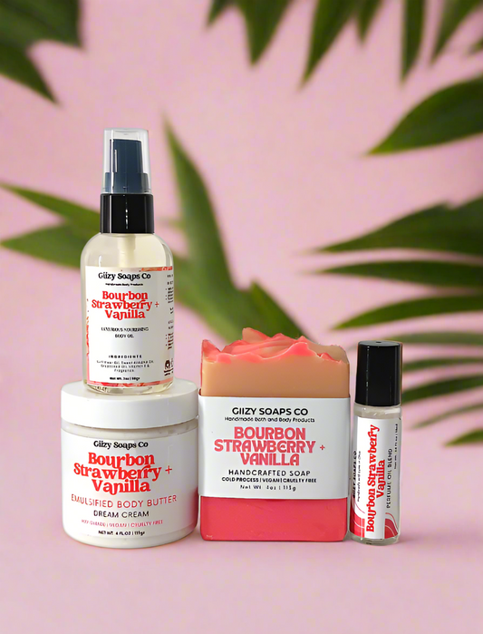 Bourbon Strawberry + Vanilla Set & Kit de Autocuidado