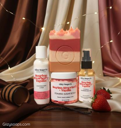 Bourbon Strawberry + Vanilla Set & Kit de Autocuidado