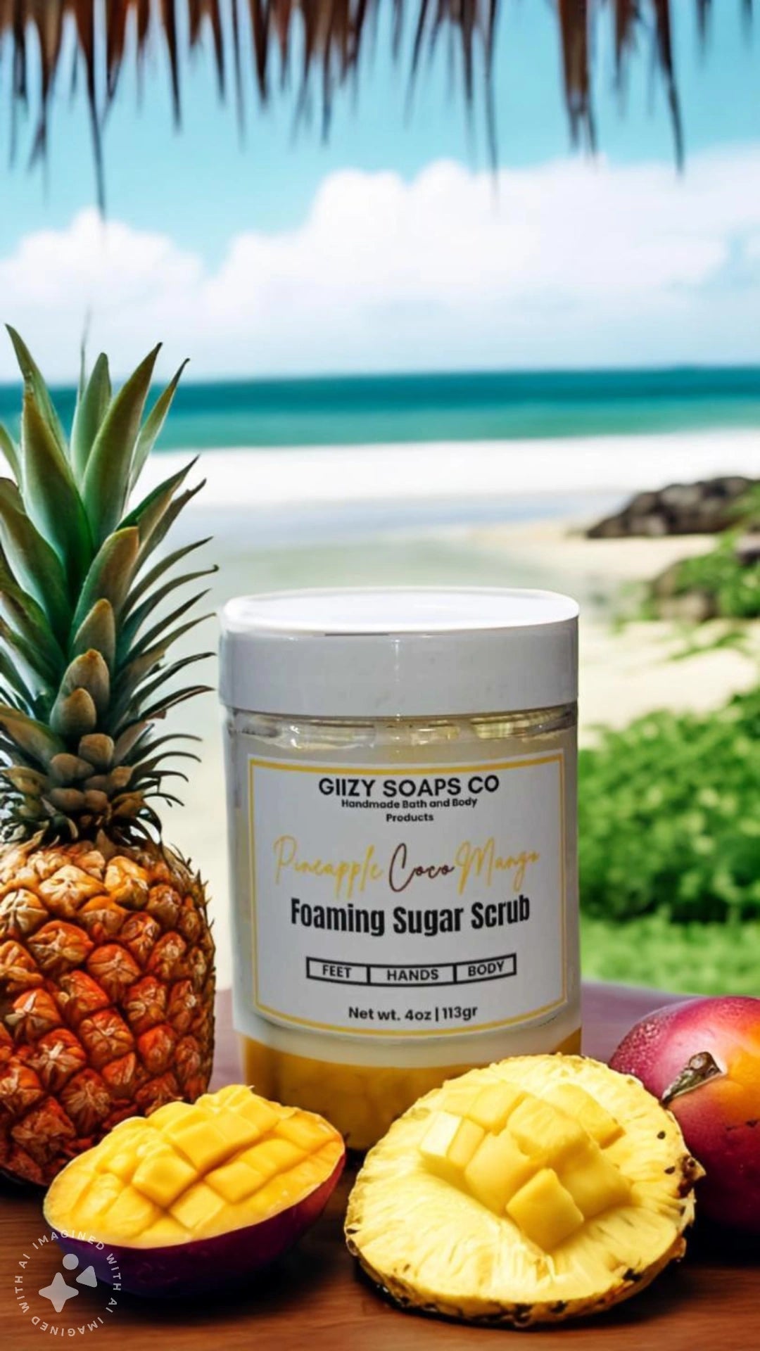 Pineapple, Coco & Mango Foaming Scrub