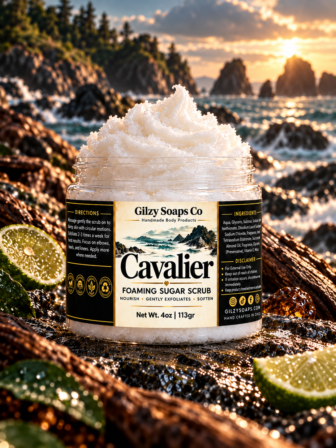 Cavalier Foaming Scrub 🌿🖤