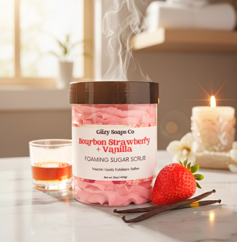 Exfoliante Espumoso Bourbon Strawberry + Vainilla