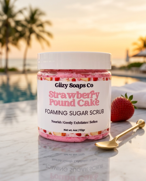 Exfoliante Corporal de Pound Cake de Fresa 🍓🍰