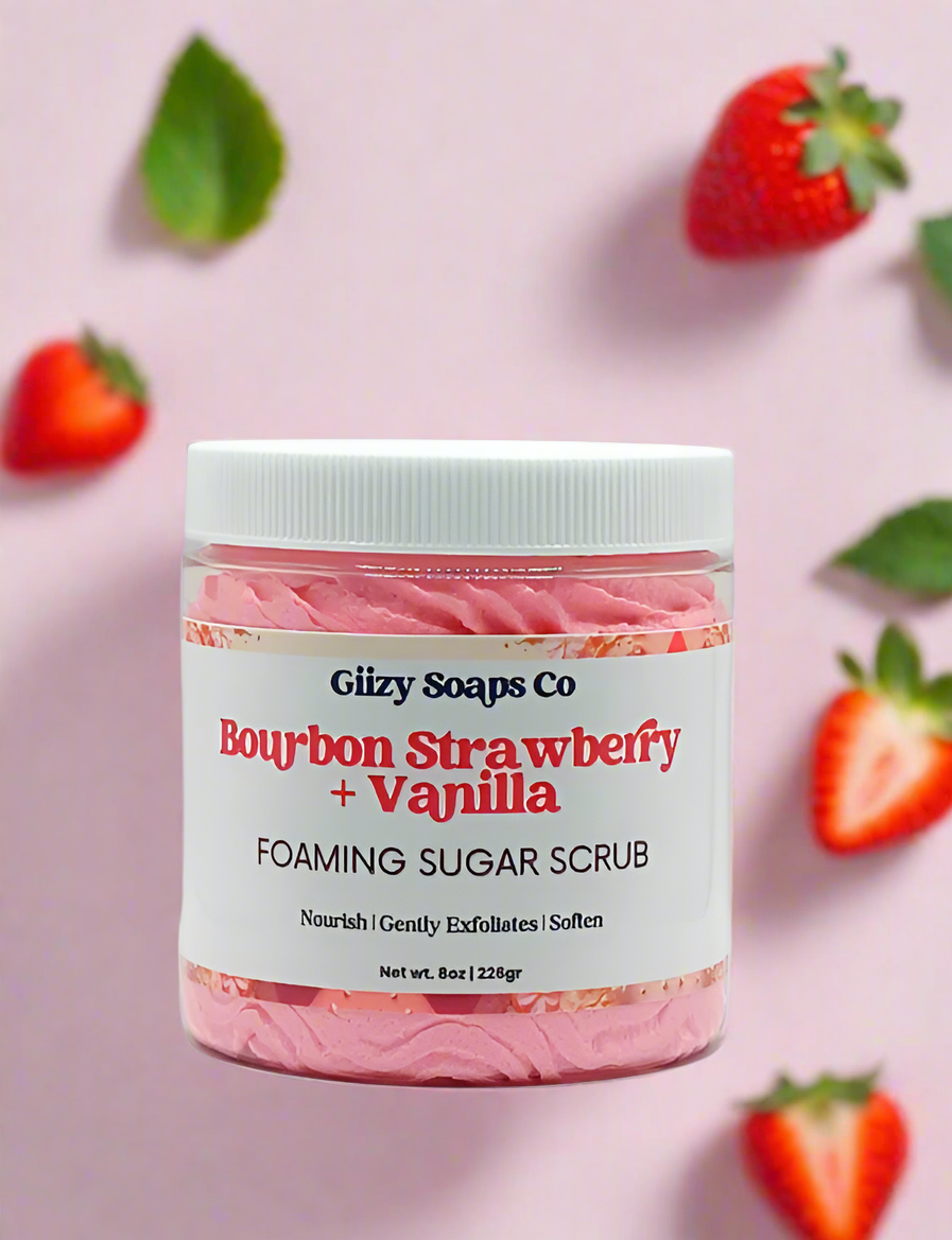 Exfoliante Espumoso Bourbon Strawberry + Vainilla